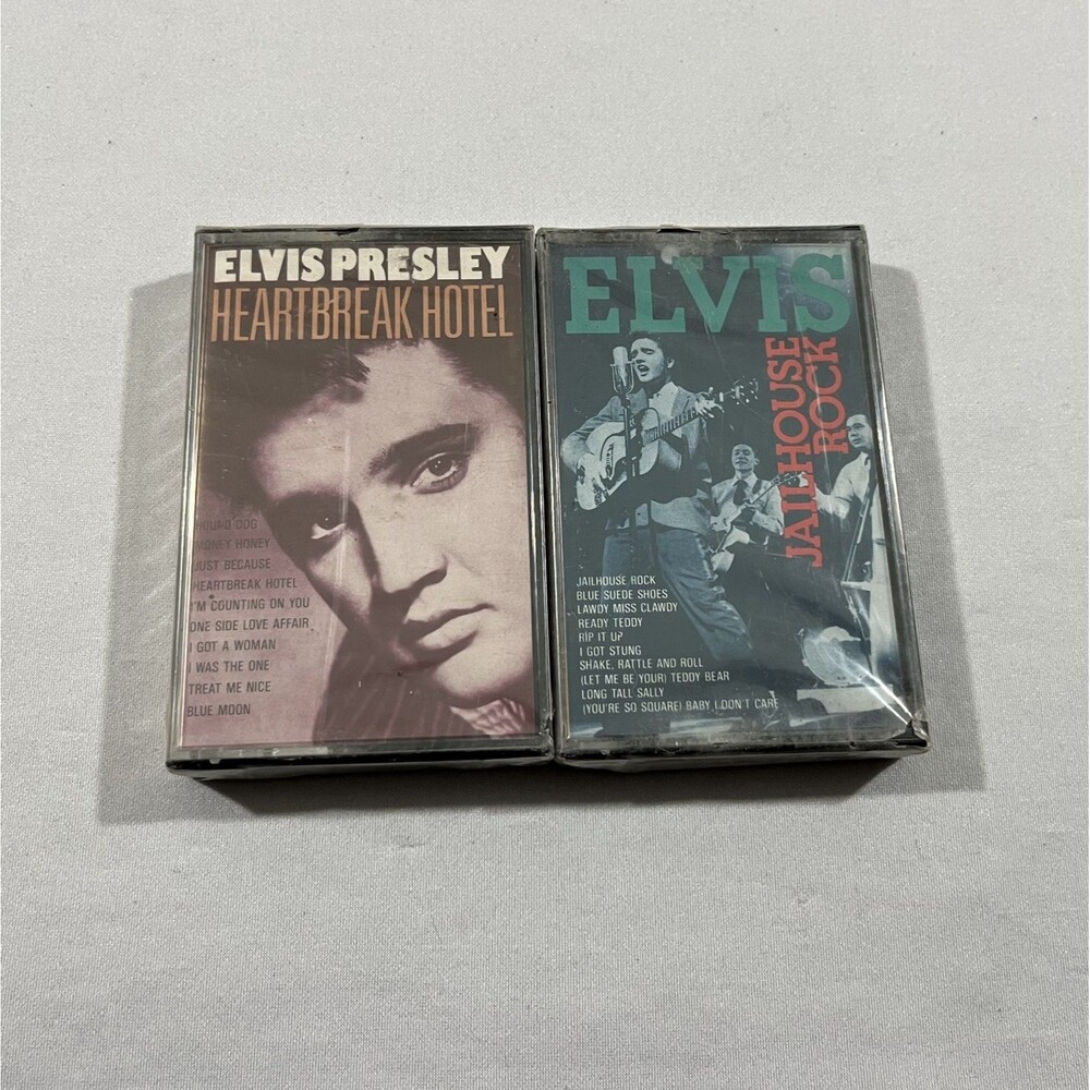 Elvis Presley Cassette Tape Lot 2 Heartbreak Hotel Jailhouse Rock Sealed Music